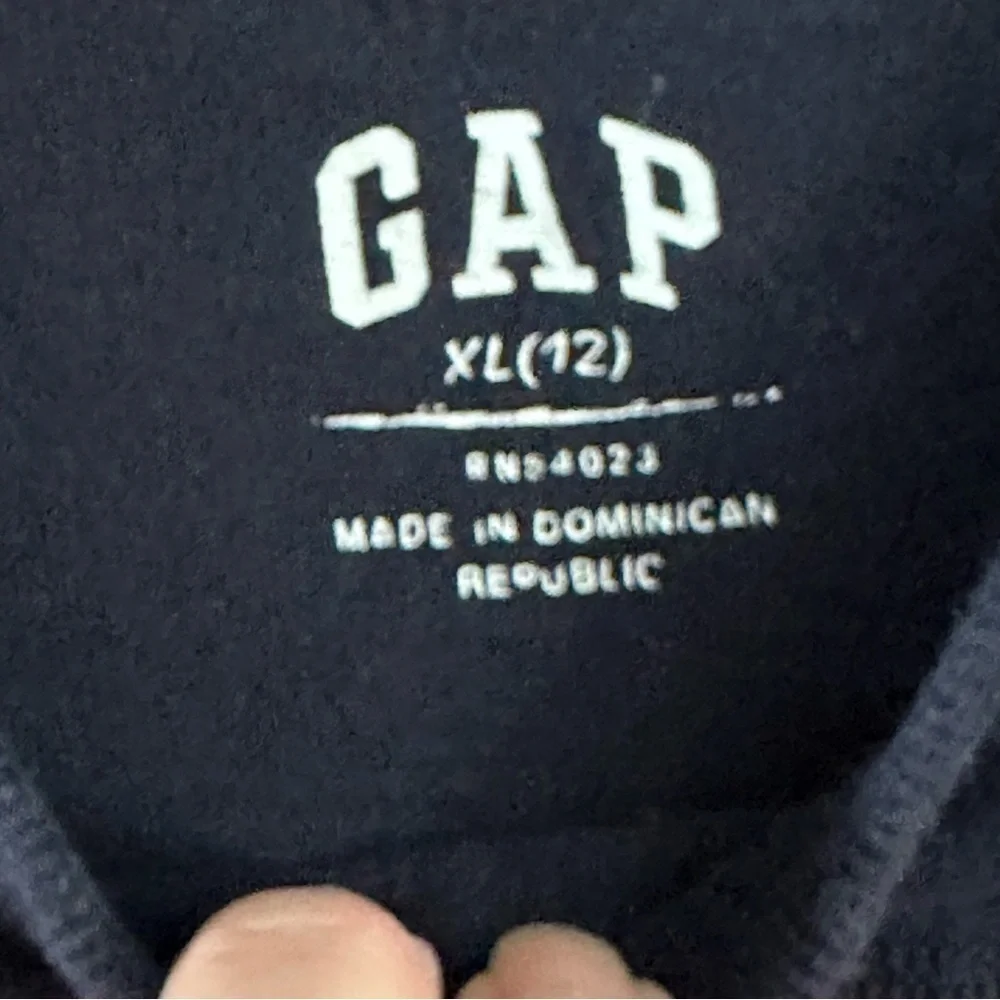 Gap Kids Long Sleeve T Shirt Color Block Red With Navy Size XL 12 Cotton